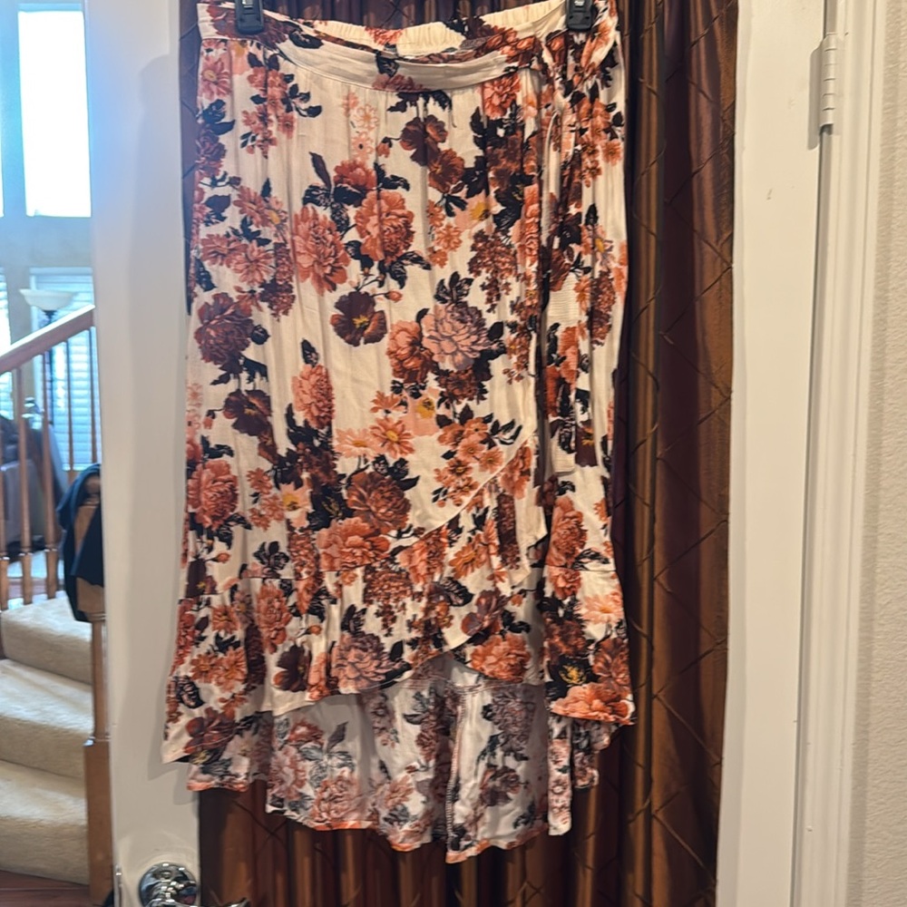 Knox Rose flounced mock wrap skirt size XL